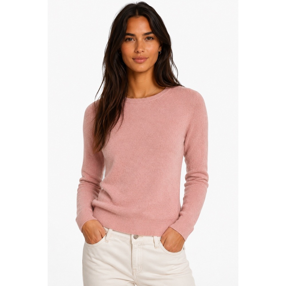 Charter‎ Club Luxury Pink 100% Cashmere Crewneck Sweater Petite P/P P Small